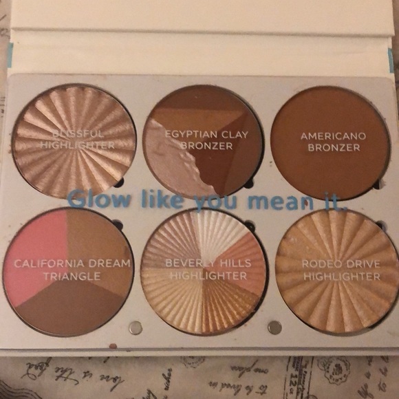 OFRA On The Glow 6 Pan Highlighting & Bronzer Palette 60g NIB - Picture 9 of 11